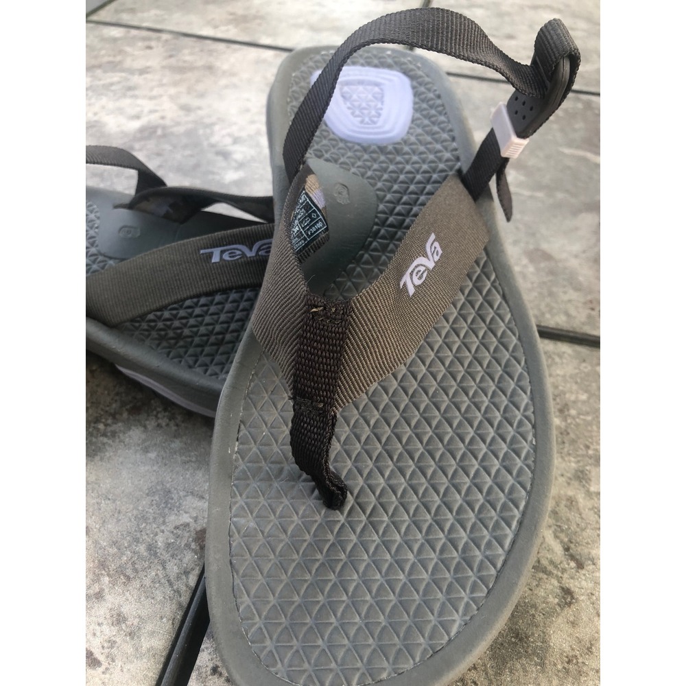 Teva Thong Sandals Womens US10 Grey Strappy Flip Flops gorpcore 4080